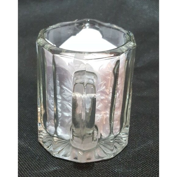 Vintage Clear Glass CREAMER Pitcher Small 3" Heavy - Picture 4 of 8
